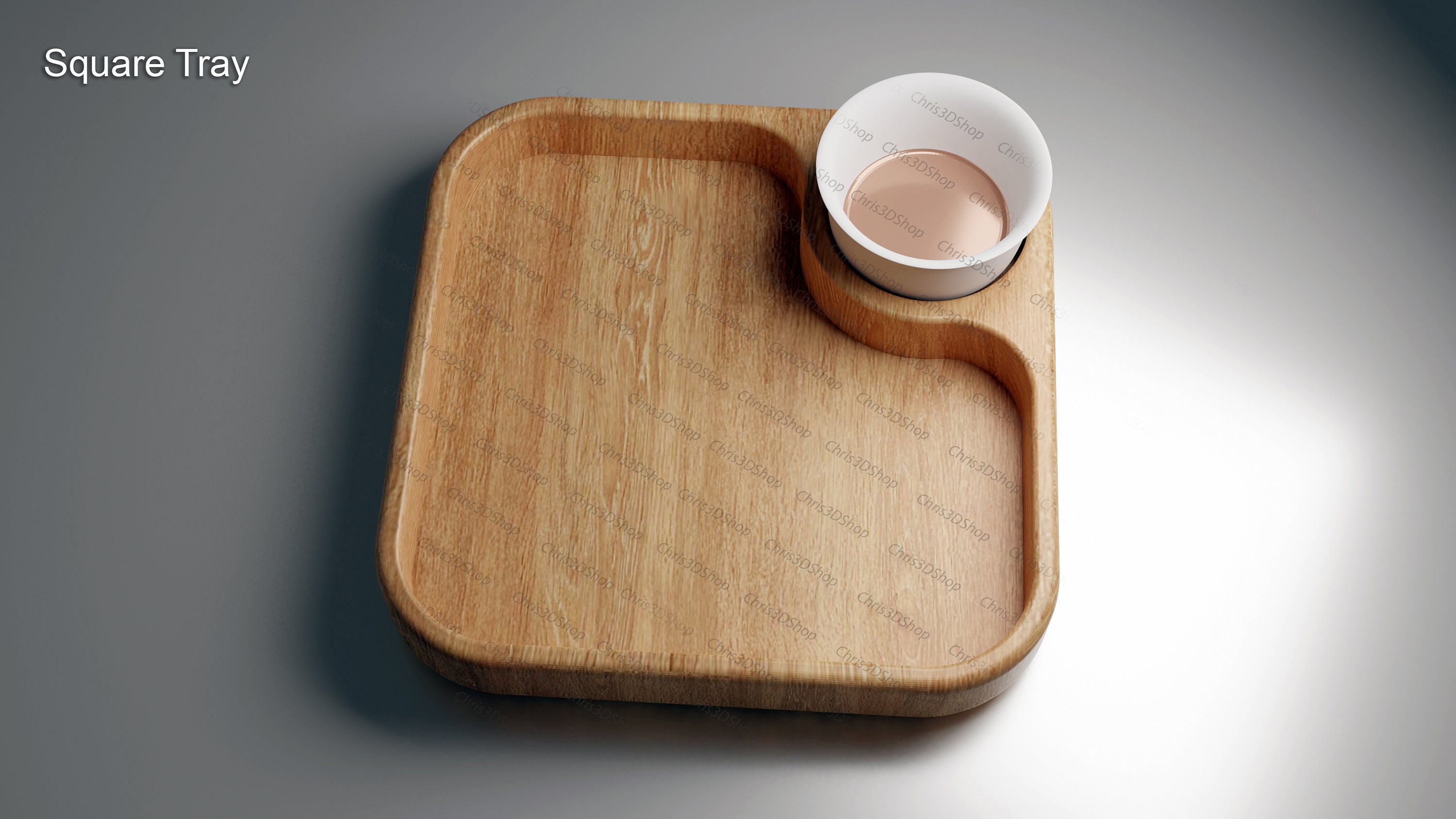 stl platter Instant download 1 section sauce bowl 3D STL file for wood ...