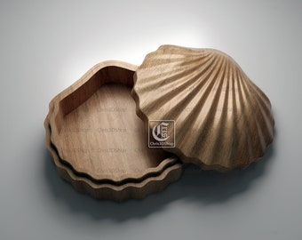 Sea Shell Jewelry Box - Files for CNC and 3D Printer