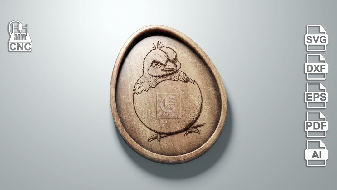 Egg Shaped Tray 1 - Digital Files for CNC Router (svg, Dxf, Eps, Ai ...