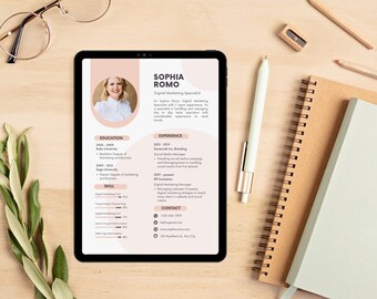 Modern professioneel cv-sjabloon, sollicitatiebrief en referenties