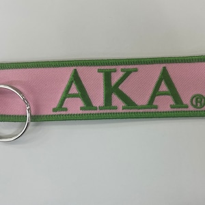 Embroidered sorority keychain