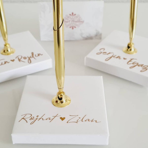 Luxus Stift Elegant Kugelschreiber - personalisiert - pen wedding Hochzeit SILBER oder GOLD