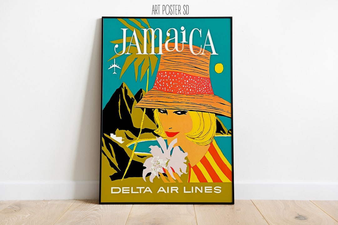 Jamaica Poster Poster Travel Poster Poster Vintage Travel Etsy