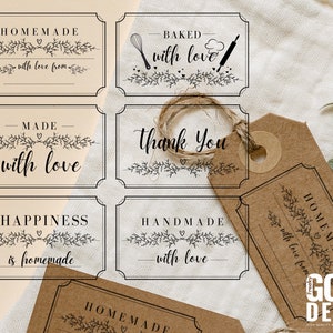 SVG fait à la main pour étiquette cadeau, autocollant fait maison ou étiquette faite à la main, fichier coupé, cricut,