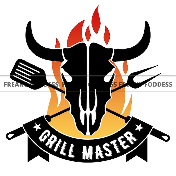 Grill Master SVG for Grill Dad or Fathers who love Grilling and BBQ, Chef, Cricut, Silhouette