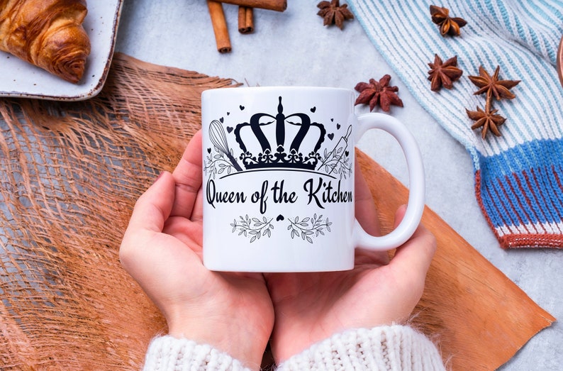 Queen of the Kitchen SVG for Mom's Kitchen Apron or Cooking Chef, Cut File, Cricut image 4