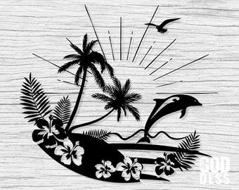Beach Summer Shirt SVG, Vacation, Beach life, Tropical Palm, Sunshine, Cut File, Cricut