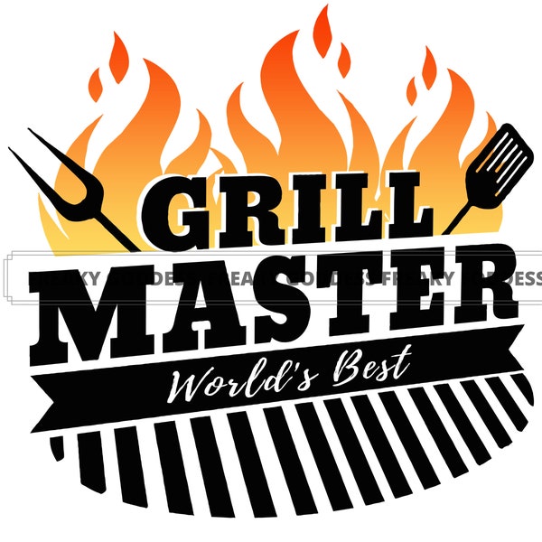 Grill Master SVG for Grill Dad or Fathers Apron who Love Grilling and BBQ, Chef, Cricut, Silhouette