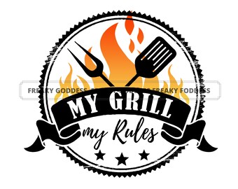 Grill Master SVG para papá grill delantal o camisa de barbacoa aquellos que aman la parrilla y barbacoa, chef, cricut, silueta