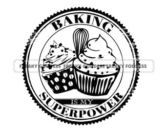 Backing Cupcakes is my Superpower, Cupcake SVG, Dessert SVG, Vector