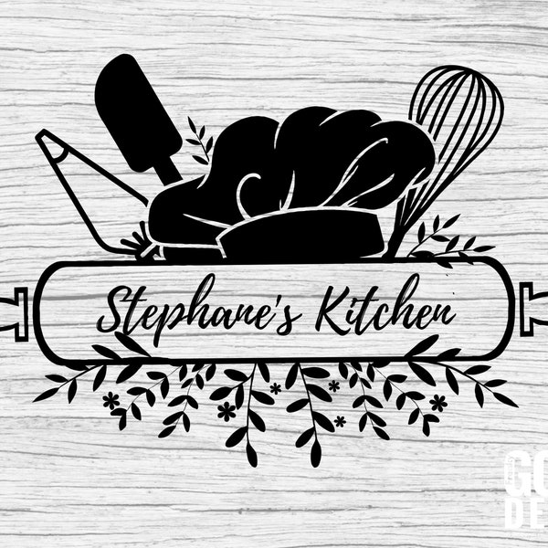 Kitchen Monogram SVG or Baking SVG for Mom's Kitchen decor, Love Backing, Cut File, Cricut