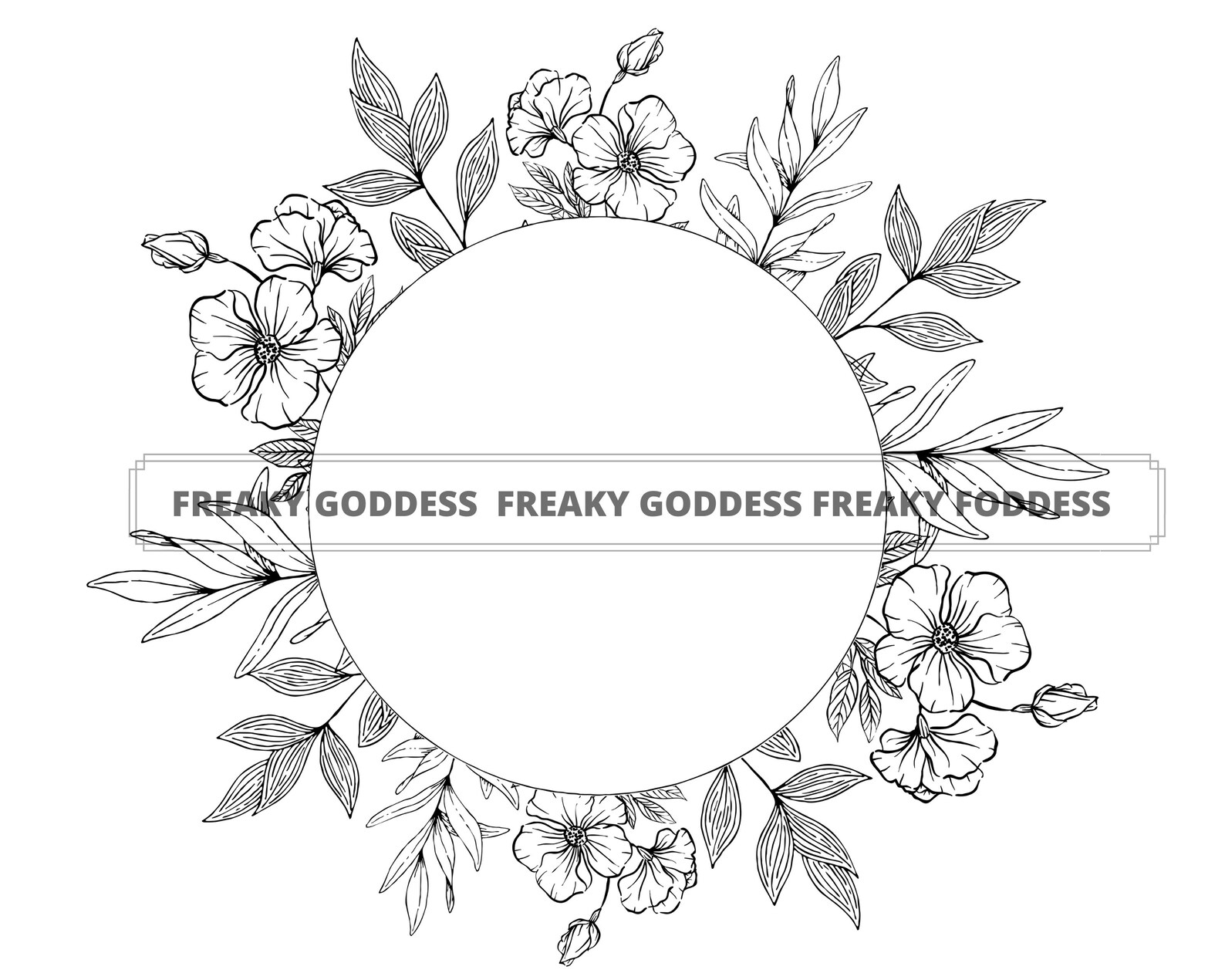 Couronne florale SVG de cadre de fleur faisceau floral | Etsy