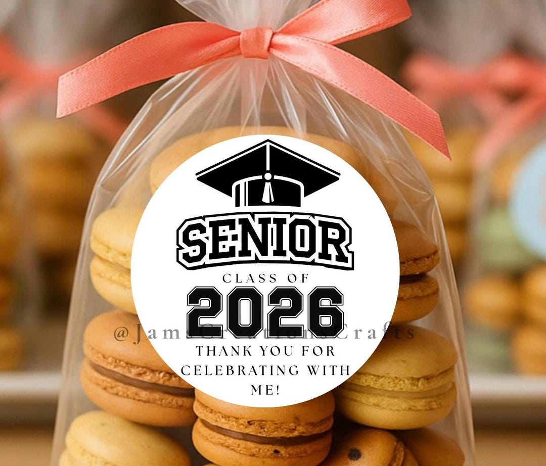 Class of 2026 Graduation Stickers | Senior Party Favors | Thank You ...