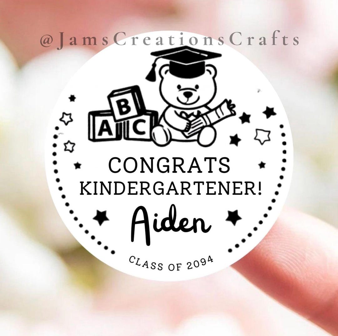 Kindergarten Graduation Stickers | Party Favors | Graduation Sticker ...