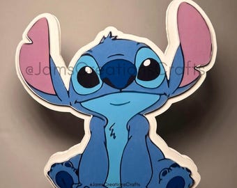 Stitch Cake Topper: Hawaiian Birthday Party Decor