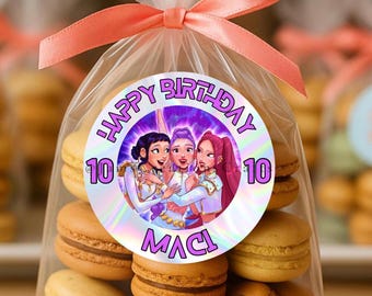 KPop Demon Hunters Stickers | Birthday Stickers - Custom Favor Labels
