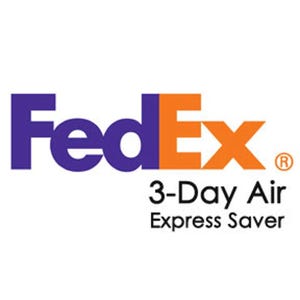 May include: The FedEx logo in purple and orange, with the text "3-Day Air Express Saver" below. The FedEx logo features the word "FedEx" in a bold, sans-serif font, with the "Ex" in orange.