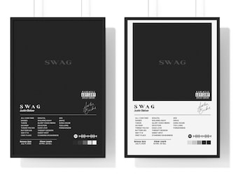 Justin Bieber &#39;Swag&#39; Album Art Print: Belieber Room Decor (Digital Download)