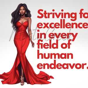 Delta Sigma Theta Sorority Inc 1913 Service D9 Greek Quote Beautiful Women in Dress Gown Transparent PNG Digital Download