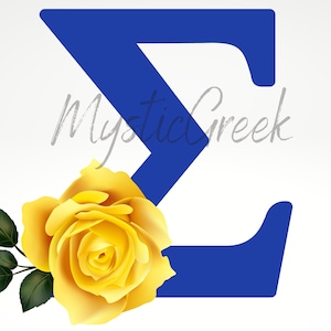 Pigment-Rho 1922 gelbe Rose Griechischer Buchstabe D9 griechischer transparenter PNG digitaler Download