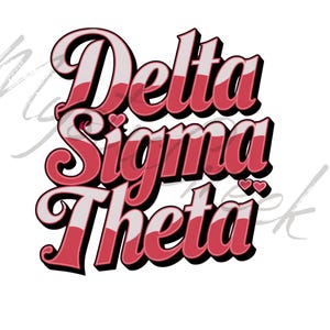 Delta Sigma Theta Sorority Inc Heart Name Font  1913 Service D9 Greek Transparent PNG Digital Download
