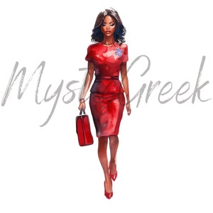 Business Delta Sigma Theta Sorority Inc Watercolor Beautiful Women 1913 Service D9 Greek Transparent PNG Image Digital Download