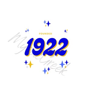 Sigma Gamma Rho Retro Sparkle  1922 Sorority PNG Digital Image Download