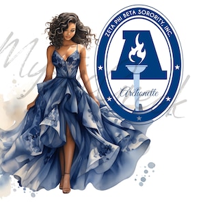 Zeta Phi Beta Sorority Inc Archonette Youth Auxiliaries Navy Girl 1920 Service D9 Greek Quote Transparent PNG Digital Download