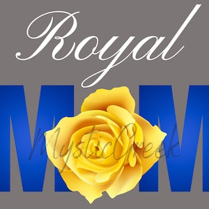 Royal Mom Omega 1922 gelbe Rose griechischer Buchstabe D9 transparenter PNG digitaler Download