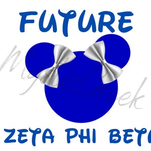 Zeta Phi Beta Sorority Inc 1920 Future Zeta Baby Royal Blue D9 Greek Quote Transparent PNG Digital Download