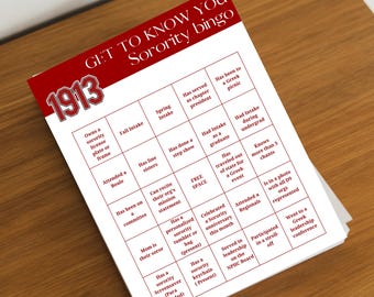 Delta Sigma Theta Sorority Bingo Game PDF | DST Sisterhood Icebreaker | Get to Know You Game | Delta Event Printable | Founders Day Activity