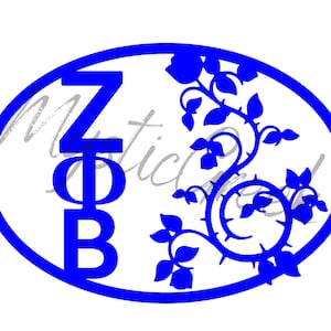 Zeta Phi Beta Sorority weiße Rose griechischer Buchstabe D9 griechische Rosen Cricut-Datei Transparent PNG Digital Download