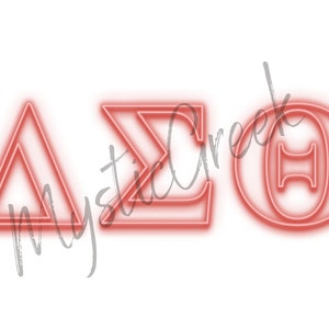 Delta Sigma Theta Sorority Inc Letra griega Neón Rojo Carmesí 1913 Servicio D9 Griego PNG Transparente Descarga digital