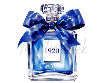 Zeta Phi Beta Sorority Inc 1920 Service D9 Greek Watercolor  Perfume Bottle Transparent PNG Digital Image Download