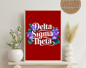 Póster mate Delta Sigma Theta 1913, arte mural de hermandad, decoración del hogar, regalo para hermanas de hermandad, decoración de habitaciones universitarias, arte de la vida griega