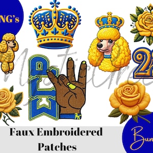 Parches bordados Sigma Gamma Rho 1922 Rosa Amarilla Letra Griega Caniche D9 Griego Transparente PNG Descarga Digital