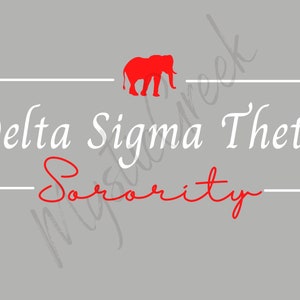 Delta Omega Theta Sorority Inc 1913 gesäumter roter Elefant D9 griechischer transparenter PNG digitaler Download