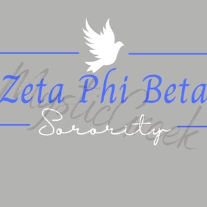 Zeta Phi Beta Sorority Inc 1920 Service D9 Greek Dove Royal Blue Transparent PNG Digital Image Download
