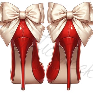 Rote High Heels Delta Omega Theta Aquarell Schöne D9 griechischen transparenten PNG Bild digitaler Download