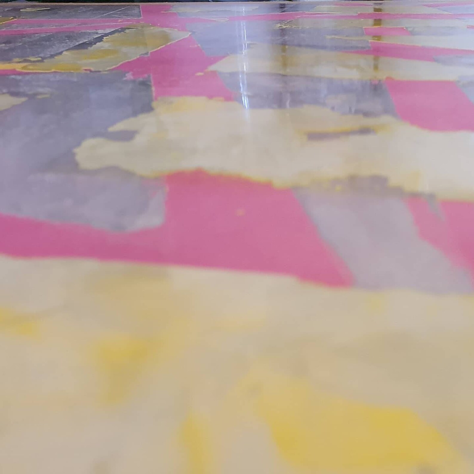 Colourful plastering art Etsy