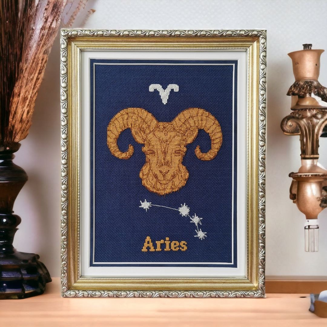 Cross stitch kit. Zodiac signs. ARIES