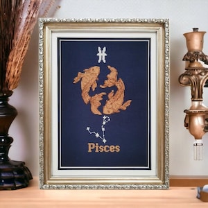 Cross stitch kit. Zodiac signs. PISCES
