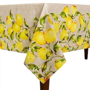 Cotton Tablecloth. Holiday&#39;s Decor. Kitchen Decor. Home Decor. Table clothes. Lemon | Summer | Spring