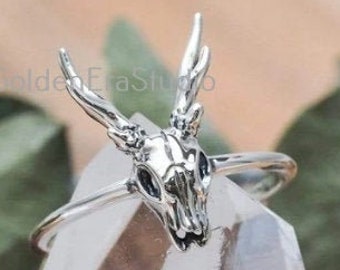 deer skull ring