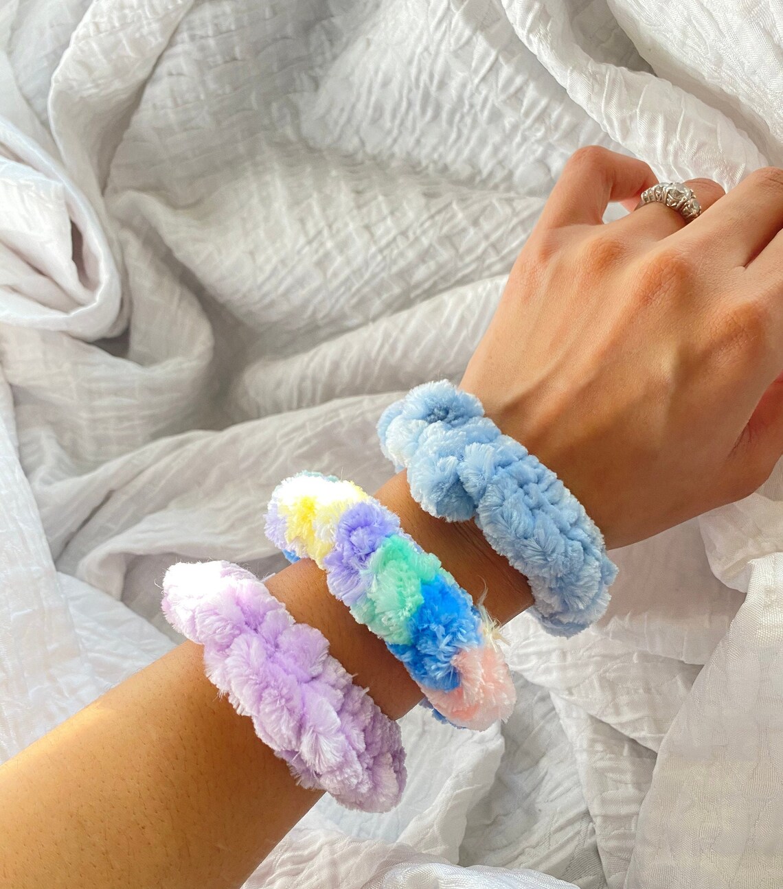 Fluffy Velvet Hair Ties Etsy