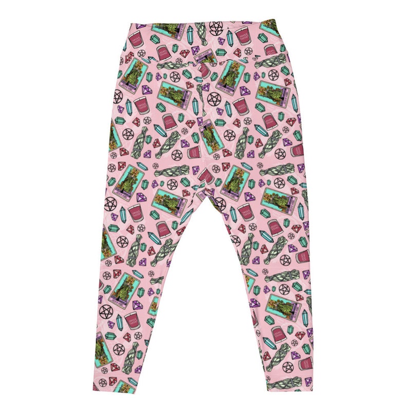 Smudge and Crystals All-Over Print Plus Size Leggings