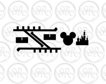 Mickey ear headband display svg file.