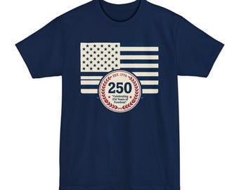 250th Anniversary American Flag pocket T-Shirt | 250 Years USA Celebration Tee