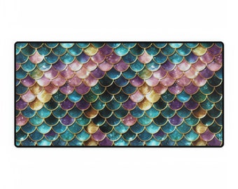 Mermaid scales Desk Mat