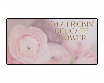 Delicate flower Desk Mat